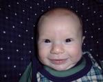 Smiling frog baby